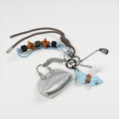 GOLF & BULLDOG CHARM