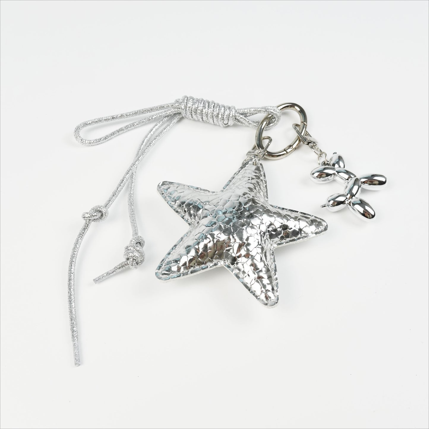 SILVER STAR & BALLOON DOG CHARM