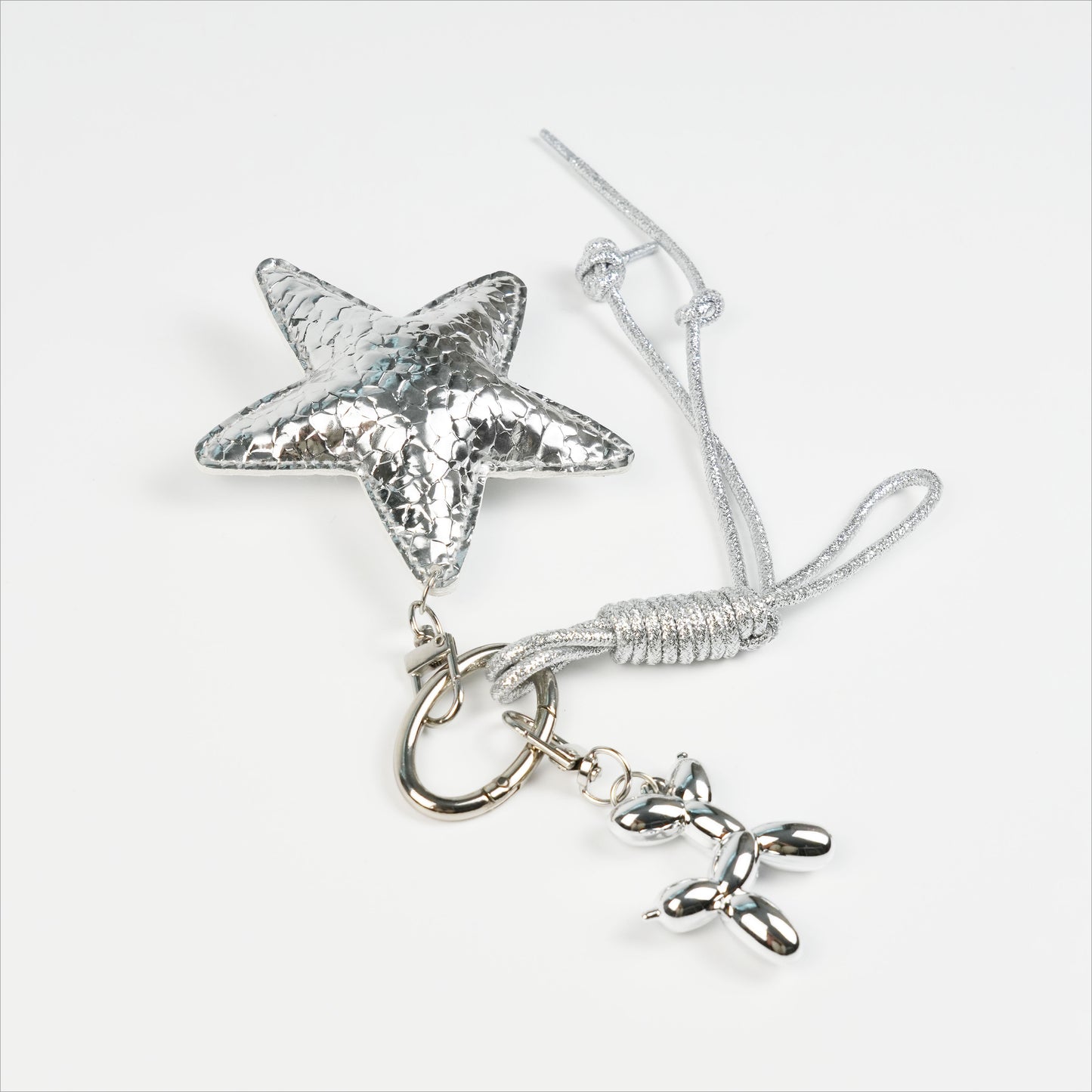 SILVER STAR & BALLOON DOG CHARM