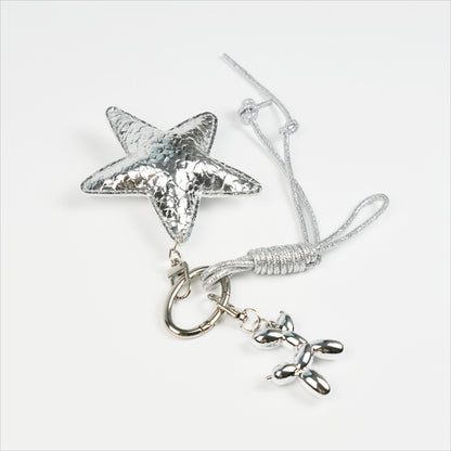 SILVER STAR & BALLOON DOG CHARM