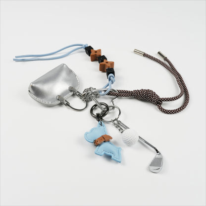 GOLF & BULLDOG CHARM