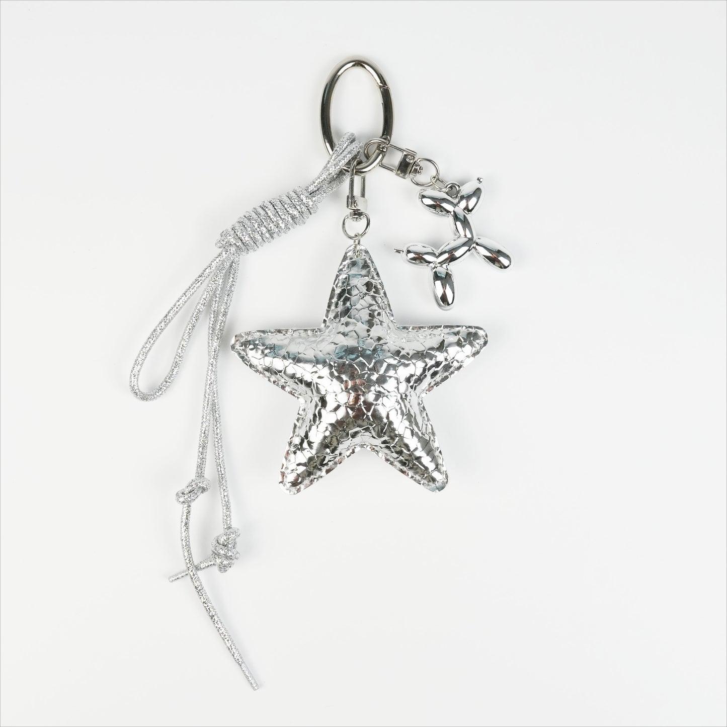 SILVER STAR & BALLOON DOG CHARM
