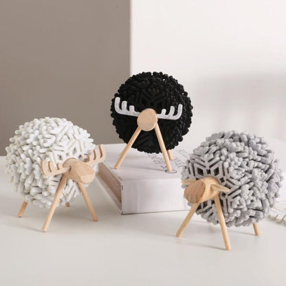 Sheep Coasters - 12 pieces of snowflake-shaped coasters